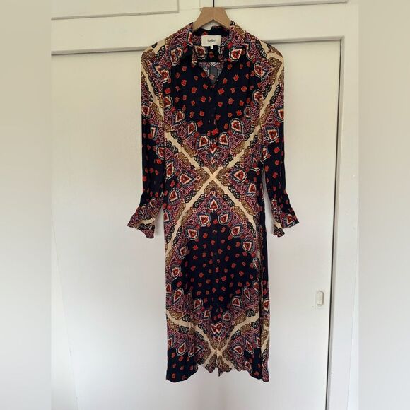 ba&sh Jorgina Bandana Print Midi Dress XS - Picture 3 of 11